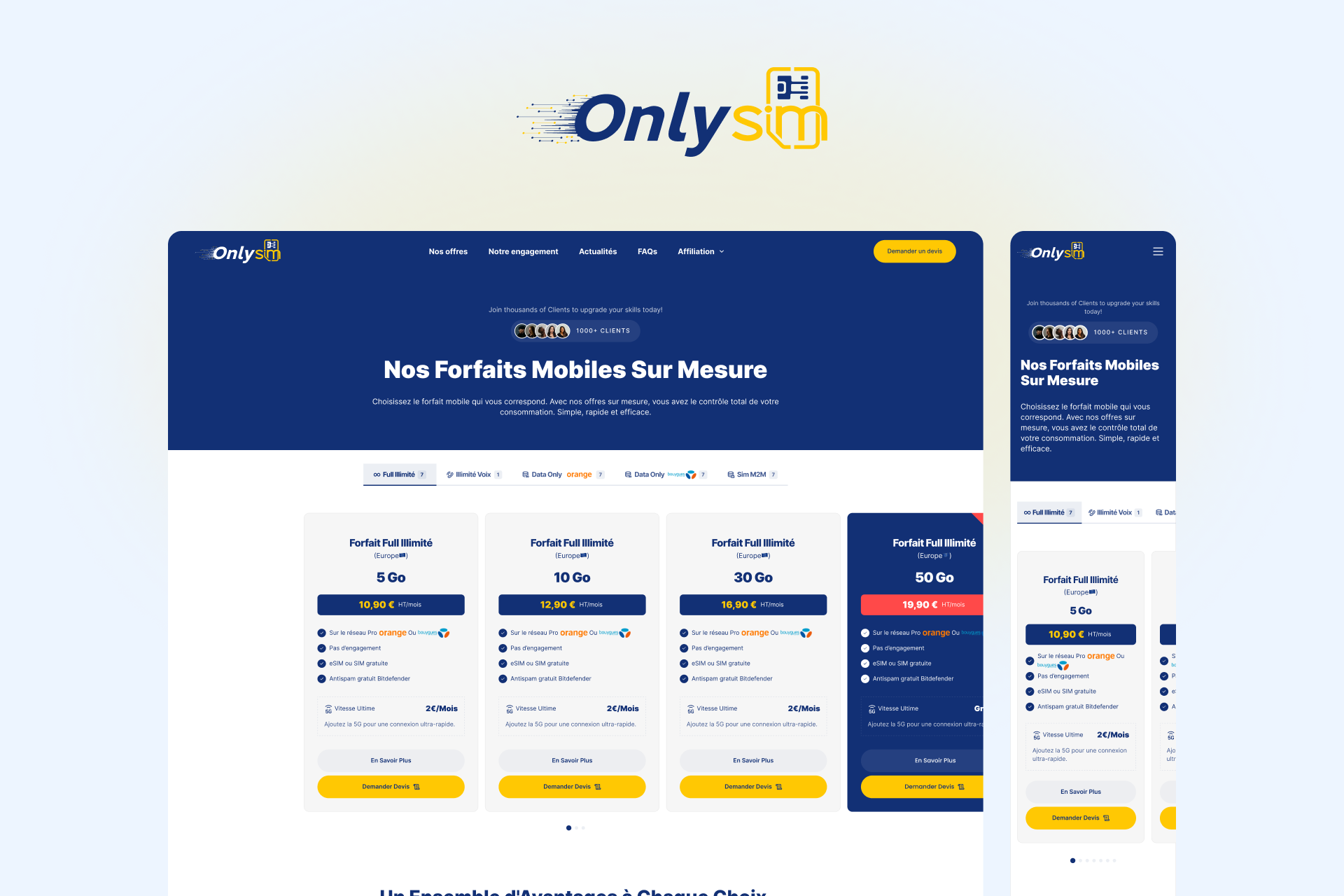 OnlySim ecommerce